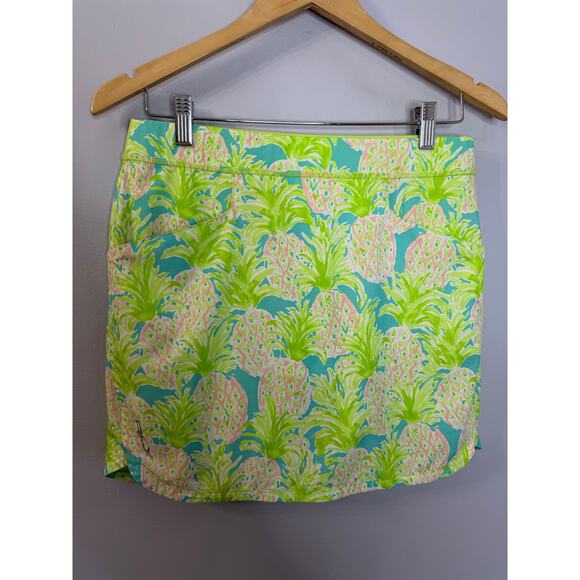 RLX Ralph Lauren Women Performance Golf Tennis Skort Skirt Green Pineapple Sz S - Picture 1 of 9